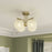 Ceiling Light 4 Way Globe Matt Glass Shades Gold Effect LED Modern Livingroom - Image 2