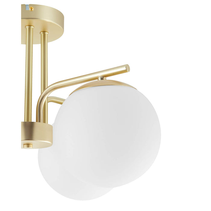 Ceiling Light 4 Way Globe Matt Glass Shades Gold Effect LED Modern Livingroom - Image 4