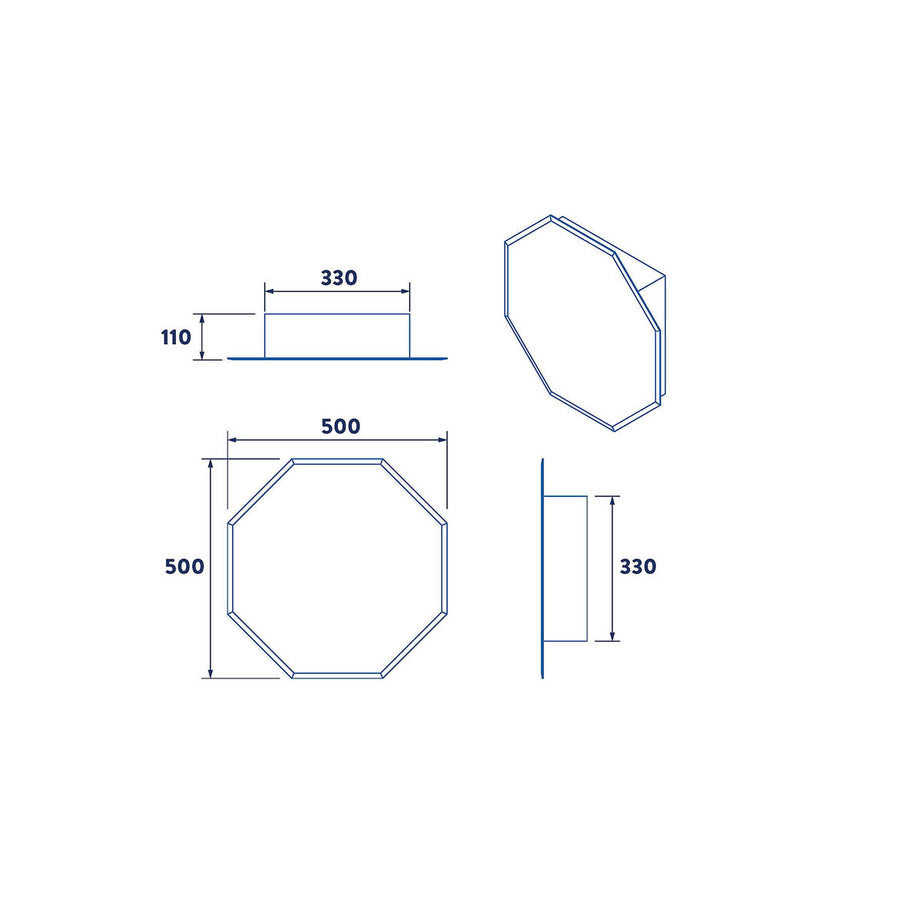 Croydex Bathroom Cabinet Wall Mounted Mirrored Single Door (H)500(W)500(D)11cm - Image 3