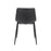 Dining Chair Black Pack Of 2 Leather Effect Modern Living Room (H)765mm (W)470mm - Image 3