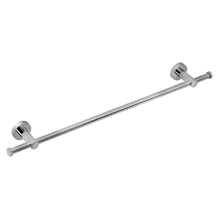 Towel Rail Rack Wall-Mounted Chrome Effect Stainless Steel Single (W)68.6cm - Image 1