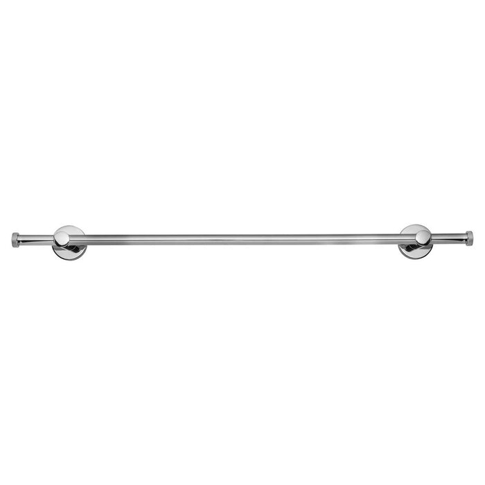 Towel Rail Rack Wall-Mounted Chrome Effect Stainless Steel Single (W)68.6cm - Image 3