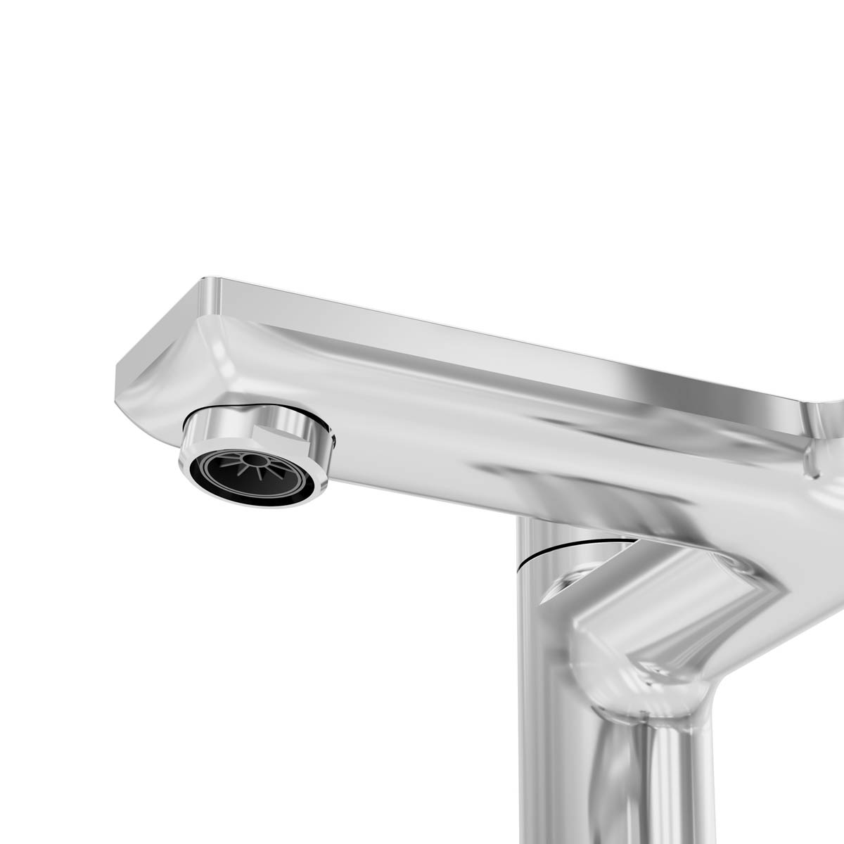Bath Filler Tap Mixer Gloss Chrome Double Lever Contemporary Bathroom Faucet - Image 7
