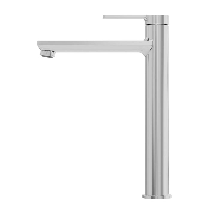 Bathroom Basin Tap Mono Mixer Single Lever Tall Gloss Chrome Round Modern - Image 3