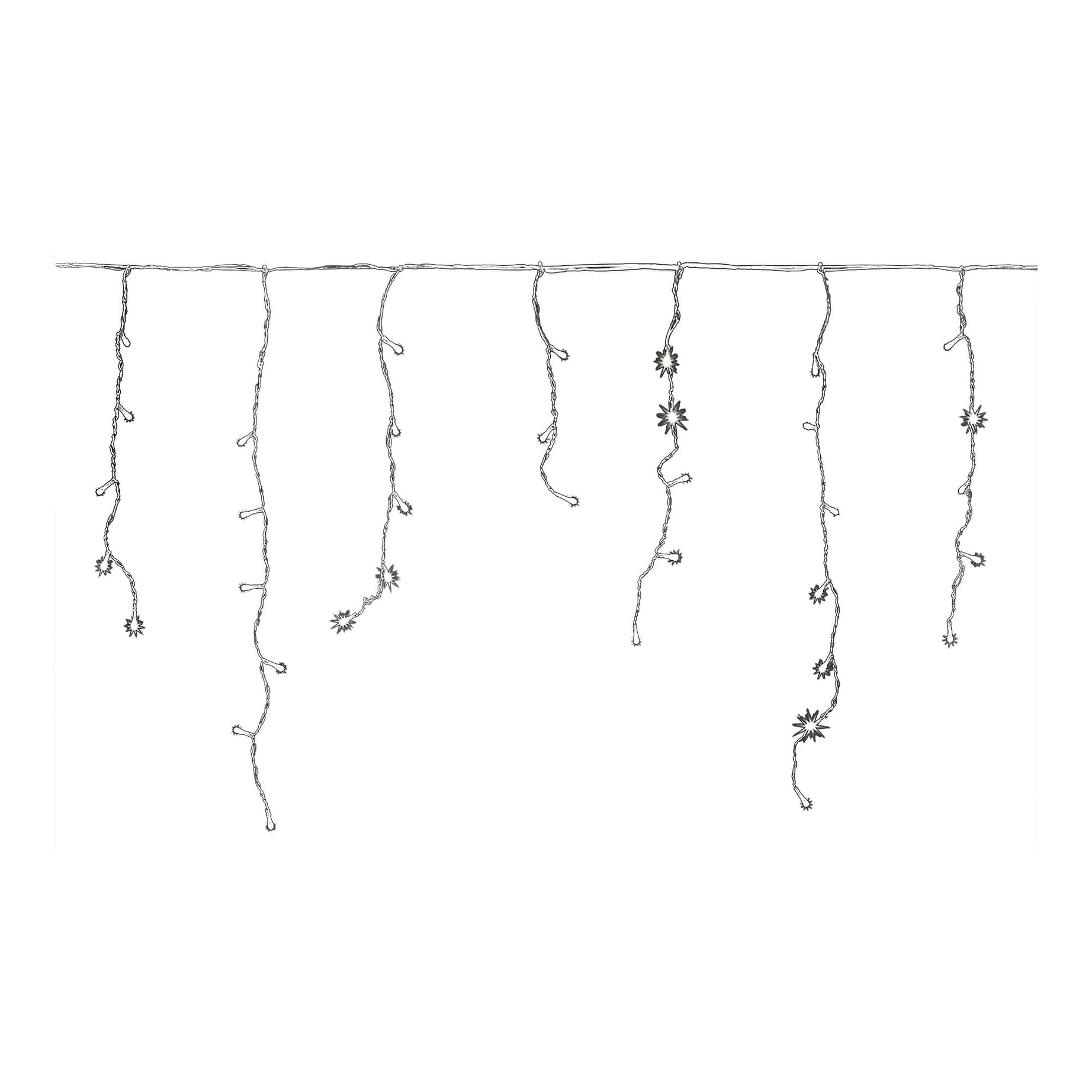 Christmas Icicle String Light LED Ice White 8 Functions Water Resistant 17.8m - Image 3