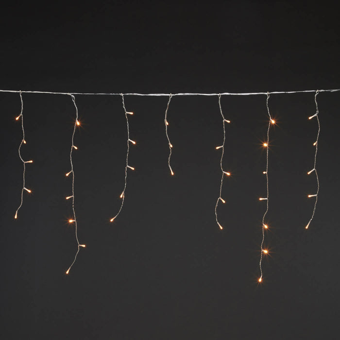 LED Christmas Icicle Lights Fairy 720 Warm White Clear Cable Home Decoration - Image 2