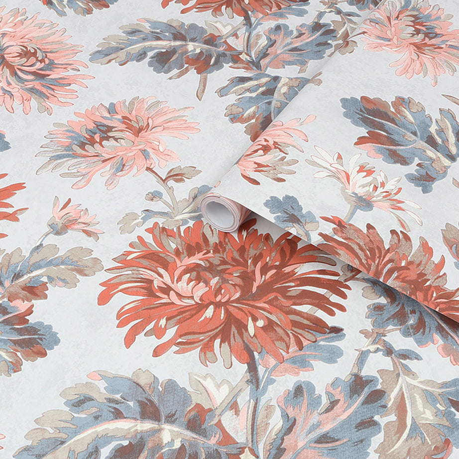 Laura Ashley Wallpaper Maryam Crimson Floral Smooth Matt Patterned Elegant 5.2m² - Image 3