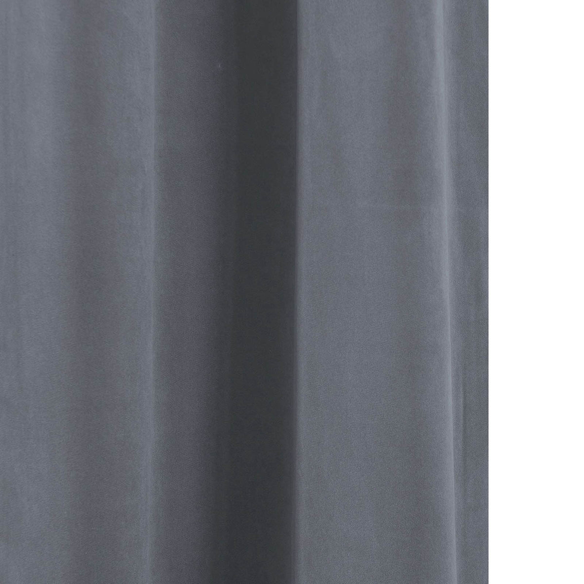 Eyelet Curtain Deep Navy Velvet Lined Ready Made Ring Top Pair Indoor 117x137cm - Image 7
