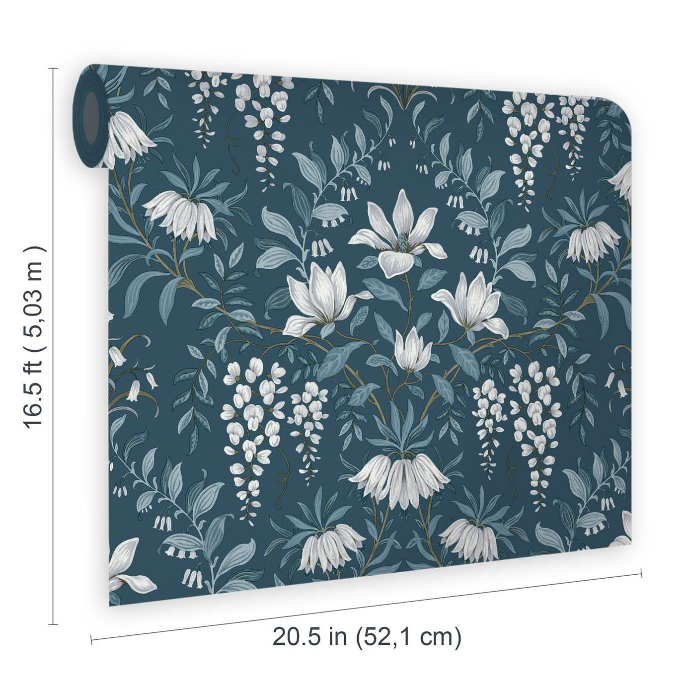 Laura Ashley Wallpaper Dark Seaspray Damask Smooth Washable Contemporary 5.2m² - Image 2