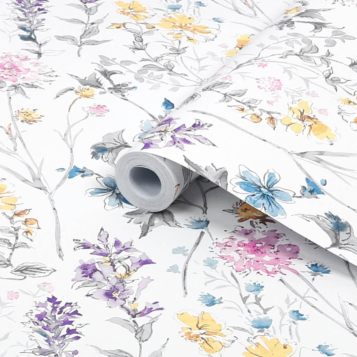 Laura Ashley Wallpaper Abstract Multicolour Wild Meadow Smooth Washable 5.2m² - Image 5