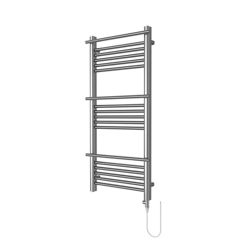 Towel Rail Radiator Chrome Effect Vertical Flat Bathroom Ladder (W)534x(H)1182mm - Image 1
