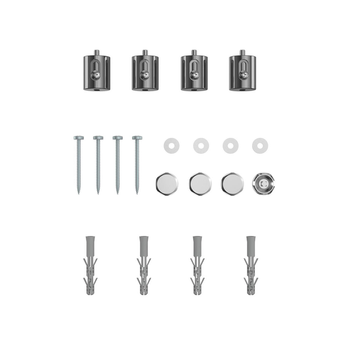 Towel Rail Radiator Chrome Effect Vertical Flat Bathroom Ladder (W)534x(H)1182mm - Image 3