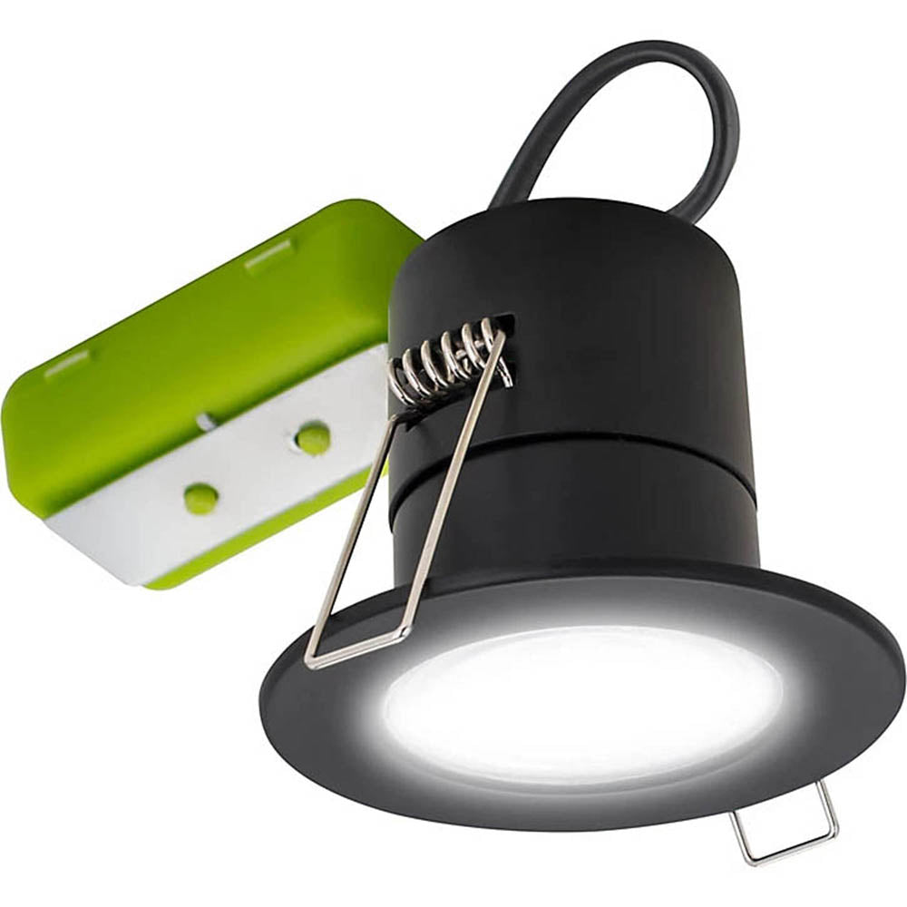 LED Downlights Recessed Ceiling Spotlight Fixed Black Neutral White Pack Of 6 - Image 2