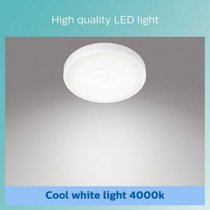 Bathroom Ceiling Light Metal Plastic Frosted White Integrated LED Cool White - Image 4