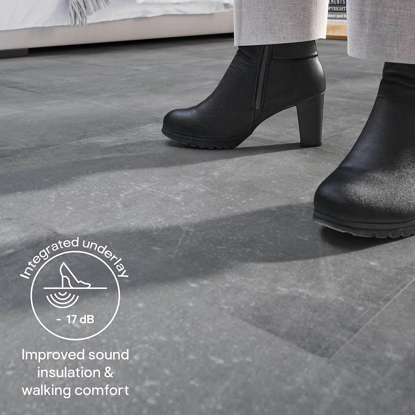 Composite Click Flooring Classy Grey Concrete Effect 9mm Indoor 1.95m² - Image 9