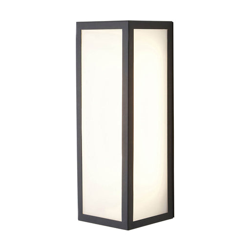 Zinc Kildare Matt Black Mains-powered Integrated LED Outdoor On/Off Wall light 600lm (Dia)12cm - Image 1