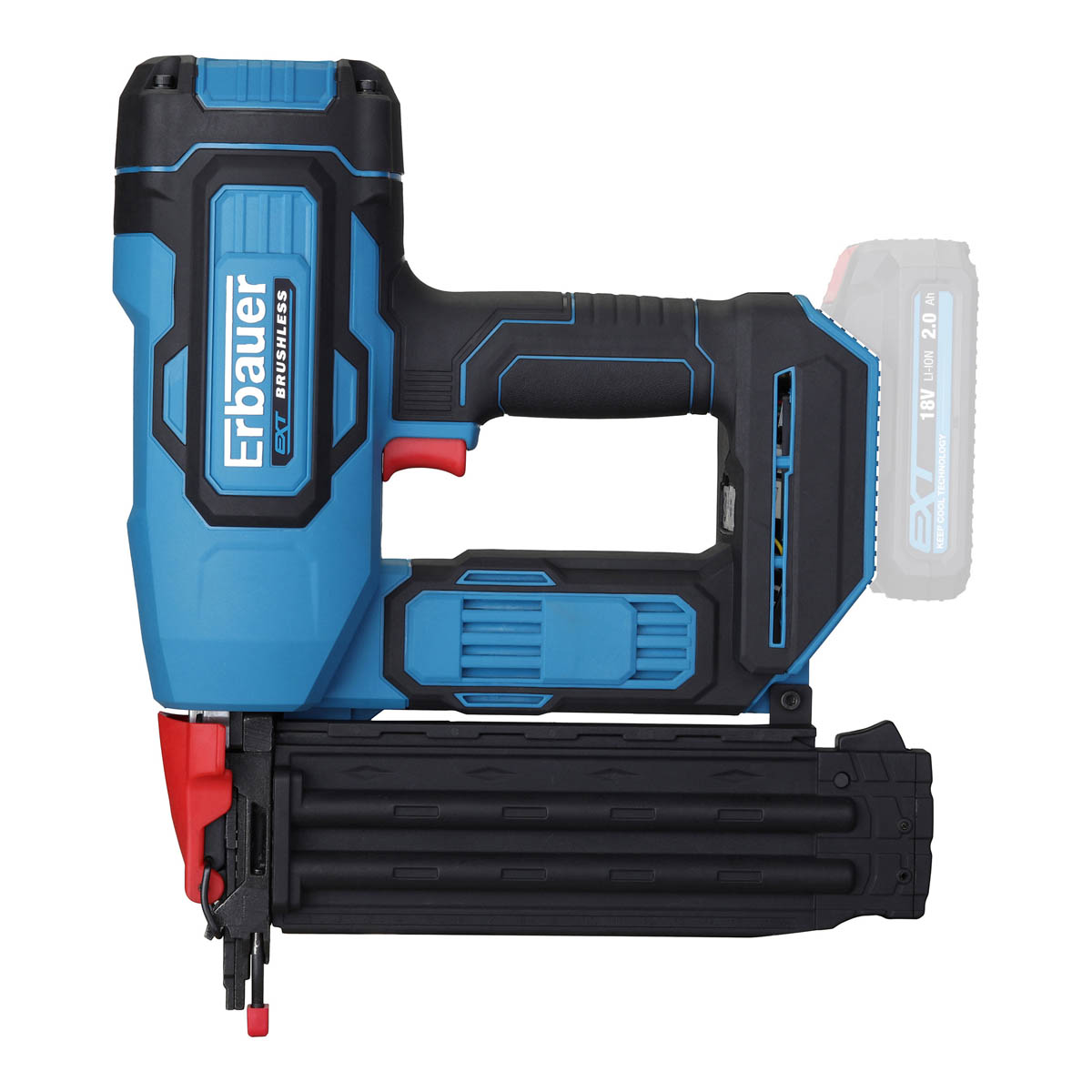 Erbauer Nail Gun Second Fix Cordless 55mm Straight 18V Li-ion EXT Body Only - Image 1
