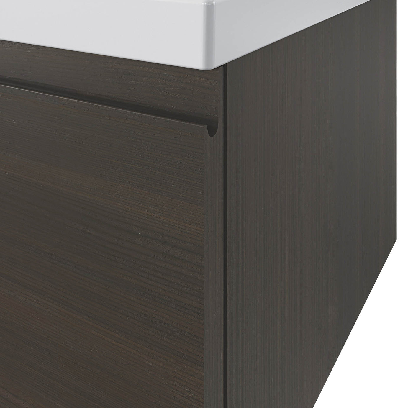 Bathroom Cabinet Kentia Walnut Veneer Wall Mounted Storage Vanity Unit Furniture - Image 6