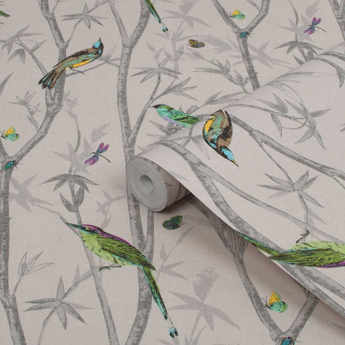 Next Wallpaper Chinoiserie Bird Trail Patterned Paper Natural Matt Smooth 5.3m² - Image 3