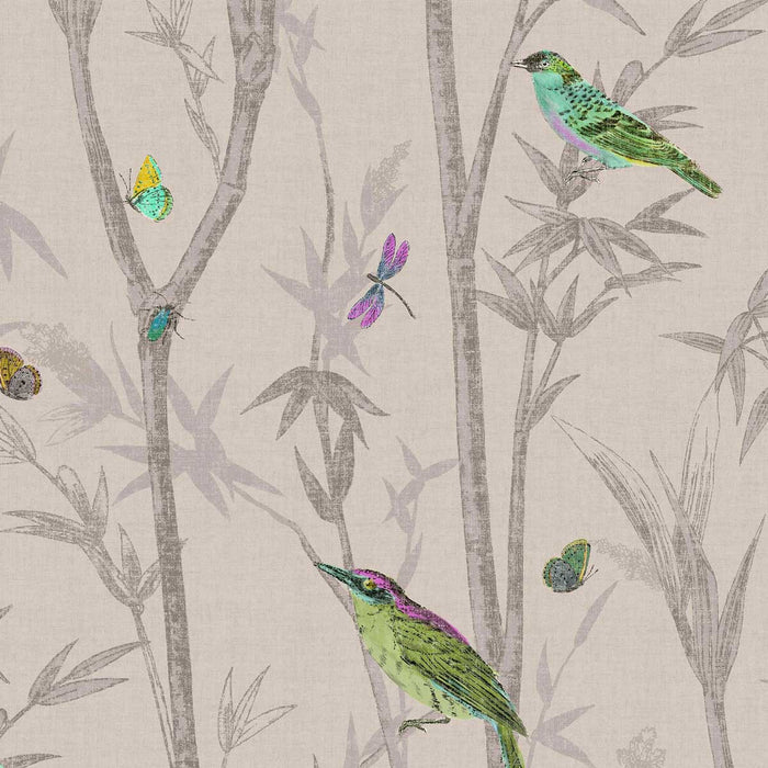 Next Wallpaper Chinoiserie Bird Trail Patterned Paper Natural Matt Smooth 5.3m² - Image 4
