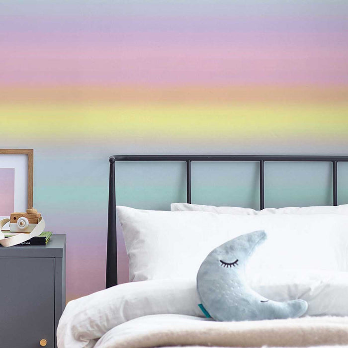 Wallpaper Roll Rainbow Magical Multicolour Ombre Smooth Kids Bedroom Matt 5.3m² - Image 2