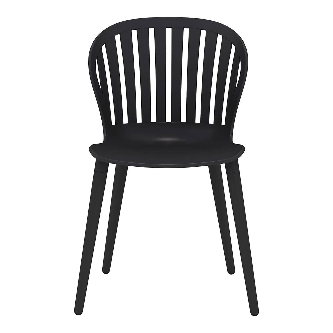 GoodHome Kiwee Bucket Chair Black Plastic Dining Kitchen Indoor Chair - Image 4
