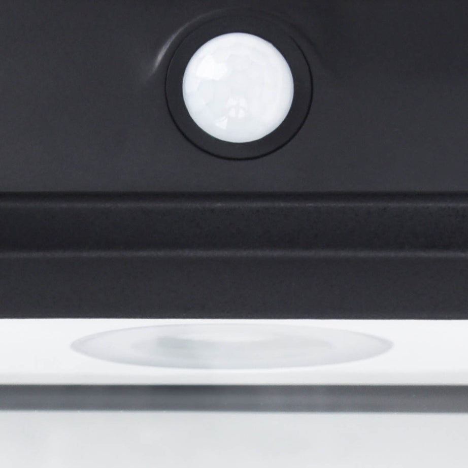 Outdoor LED Wall Light Motion Sensor Solar Powered Cool White Black Dusk-To-Dawn - Image 4