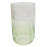 Vase Medium Ridged Glass Clear Green Gloss Cylindrical Glazed Home Decor 26cm - Image 2