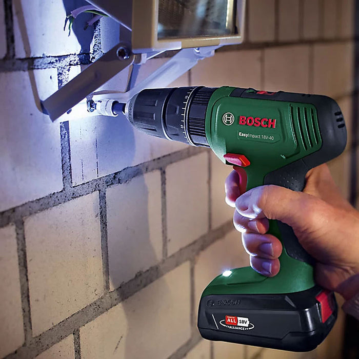 Bosch Combi Drill Cordless 18V 2Ah Li-ion EasyImpact18V-40 Soft Grip Keyless - Image 4