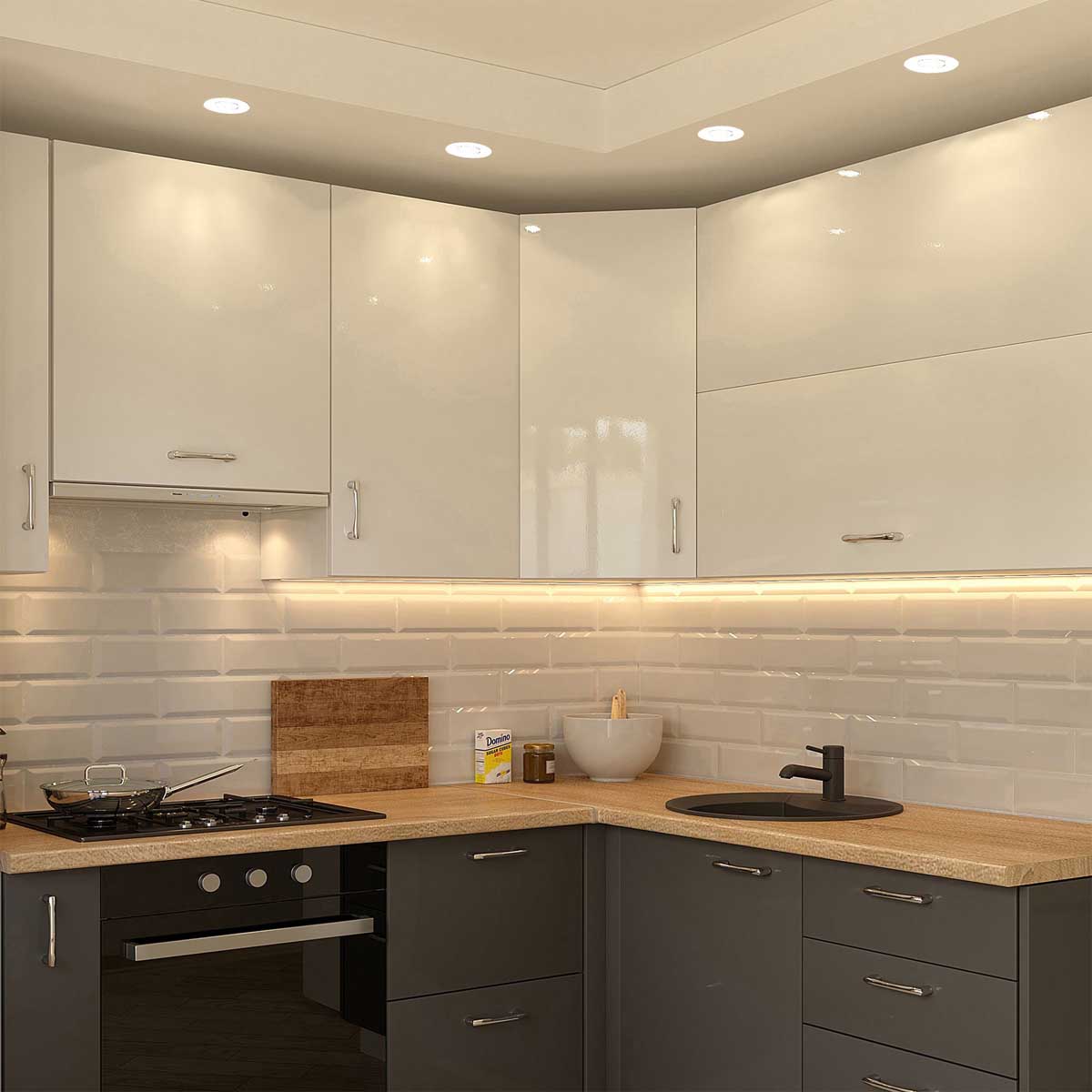 Recessed LED Downlight Cool Warm White 660lm Dimmable Fire Rated 6W Pack Of 6 - Image 2