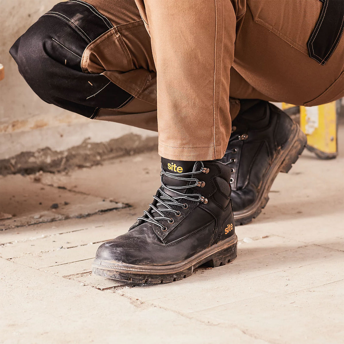 Site Safety Boots Mens Black Standard Fit Steel Toe Work Shoes Size 8 Marble2.0 - Image 7