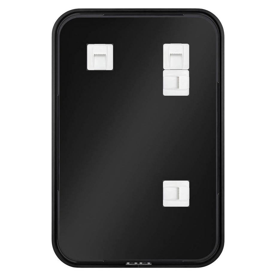 Bathroom Mirror Tisa Black Rectangular Aluminium Frame Modern (H)60cm (W)40cm - Image 4