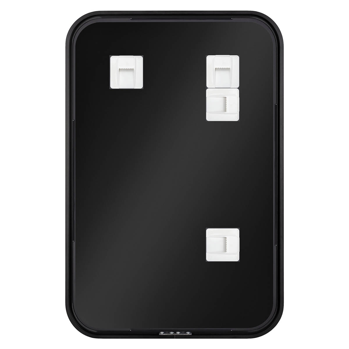 Bathroom Mirror Tisa Black Rectangular Aluminium Frame Modern (H)60cm (W)40cm - Image 4