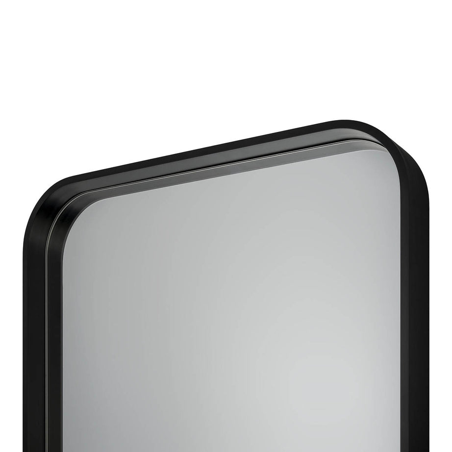 Bathroom Mirror Tisa Black Rectangular Aluminium Frame Modern (H)60cm (W)40cm - Image 5