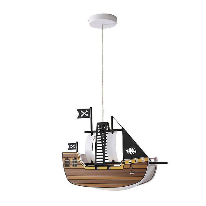Pendant Ceiling Light Pirate Ship Kids Bedroom Plastic Adjustable Height - Image 2