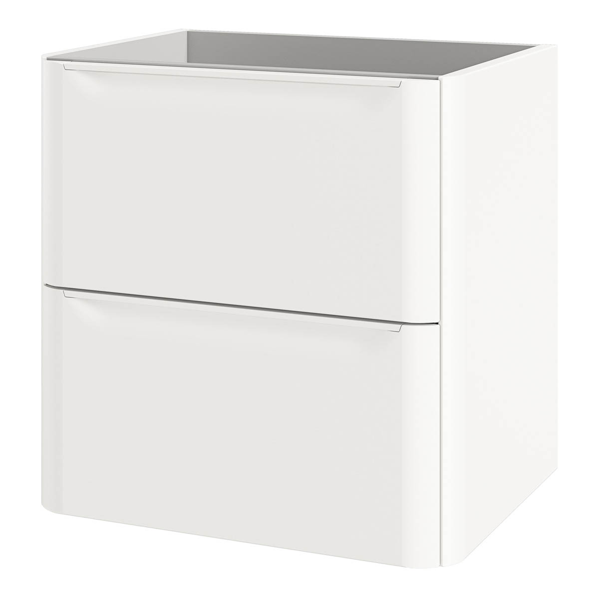 Bathroom Vanity unit Nevado Standard Matt White Wall-mounted (H) 600mm (W) 600mm - Image 1