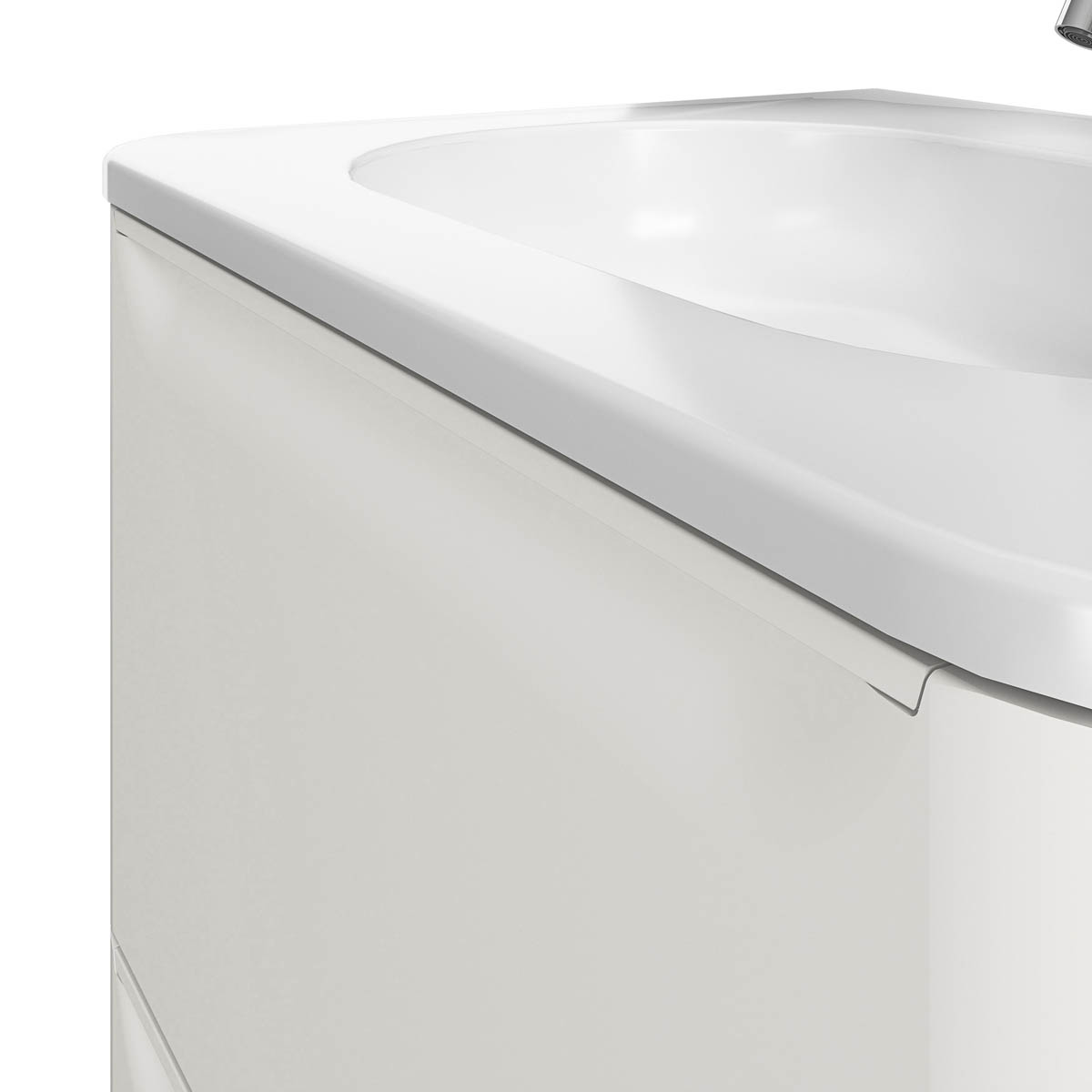 Bathroom Vanity unit Nevado Standard Matt White Wall-mounted (H) 600mm (W) 600mm - Image 10