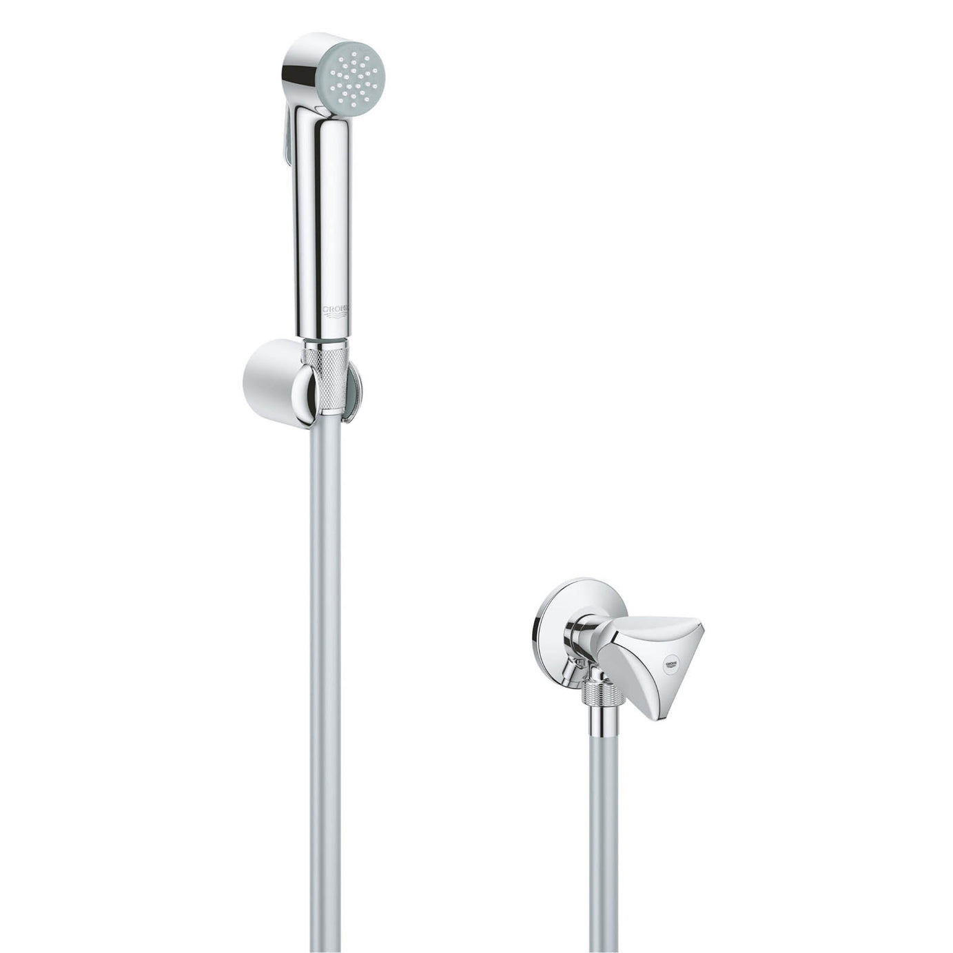 Grohe Tempesta-F Gloss Chrome effect Wall-mounted Single-spray pattern Bidet sprayer kit - Image 1