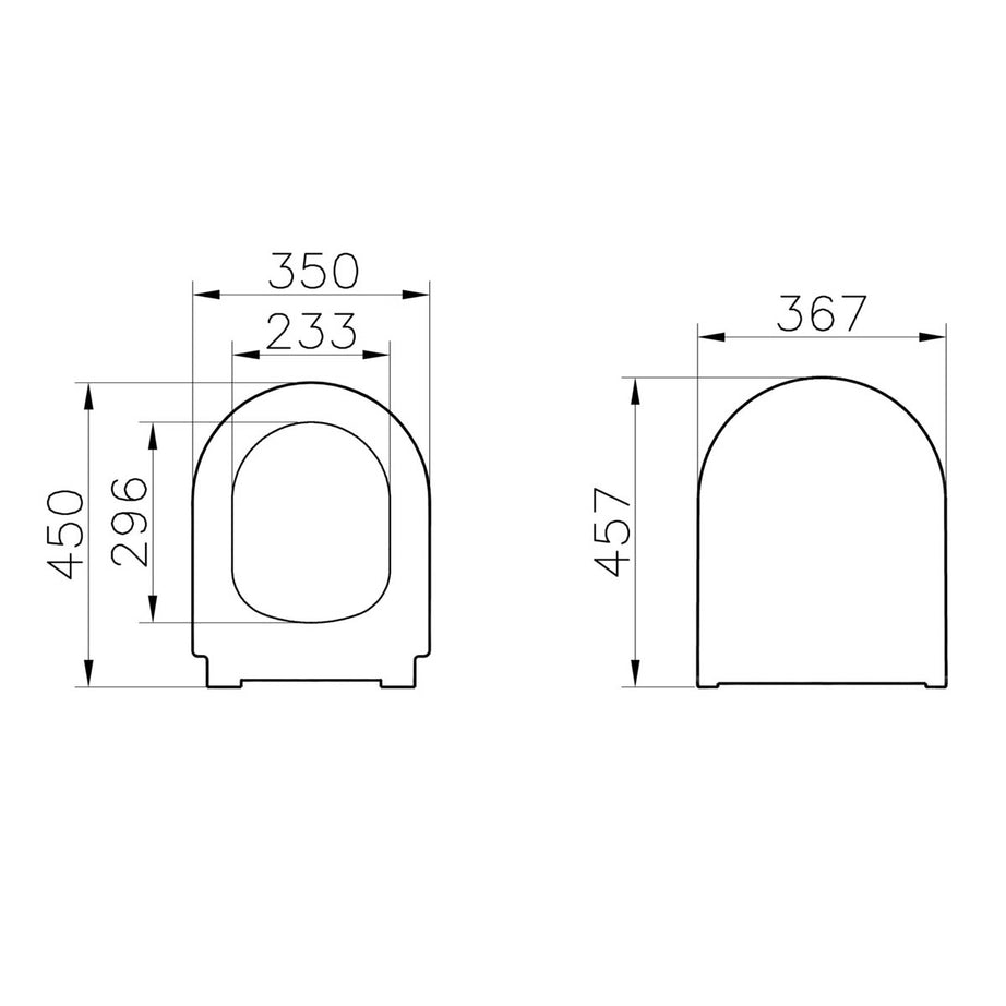 Vitra Toilet Seat Round White Slim Soft Close Quick Release Adjustable Modern - Image 3