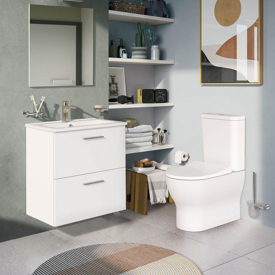 Vitra Toilet Seat Round White Slim Soft Close Quick Release Adjustable Modern - Image 4