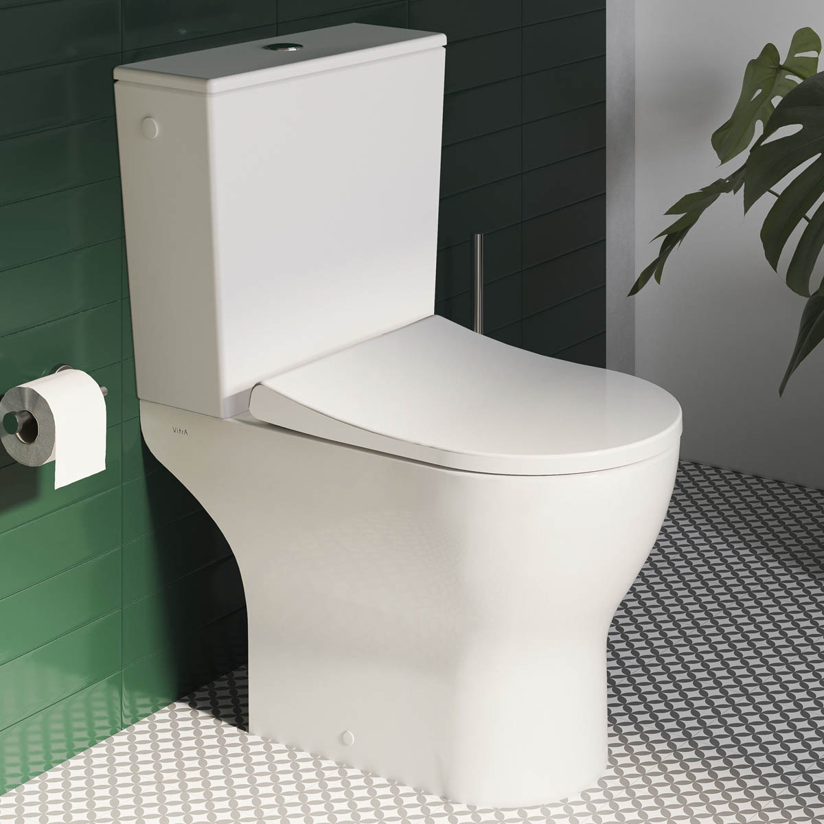 Vitra Toilet Seat Round White Slim Soft Close Quick Release Adjustable Modern - Image 5