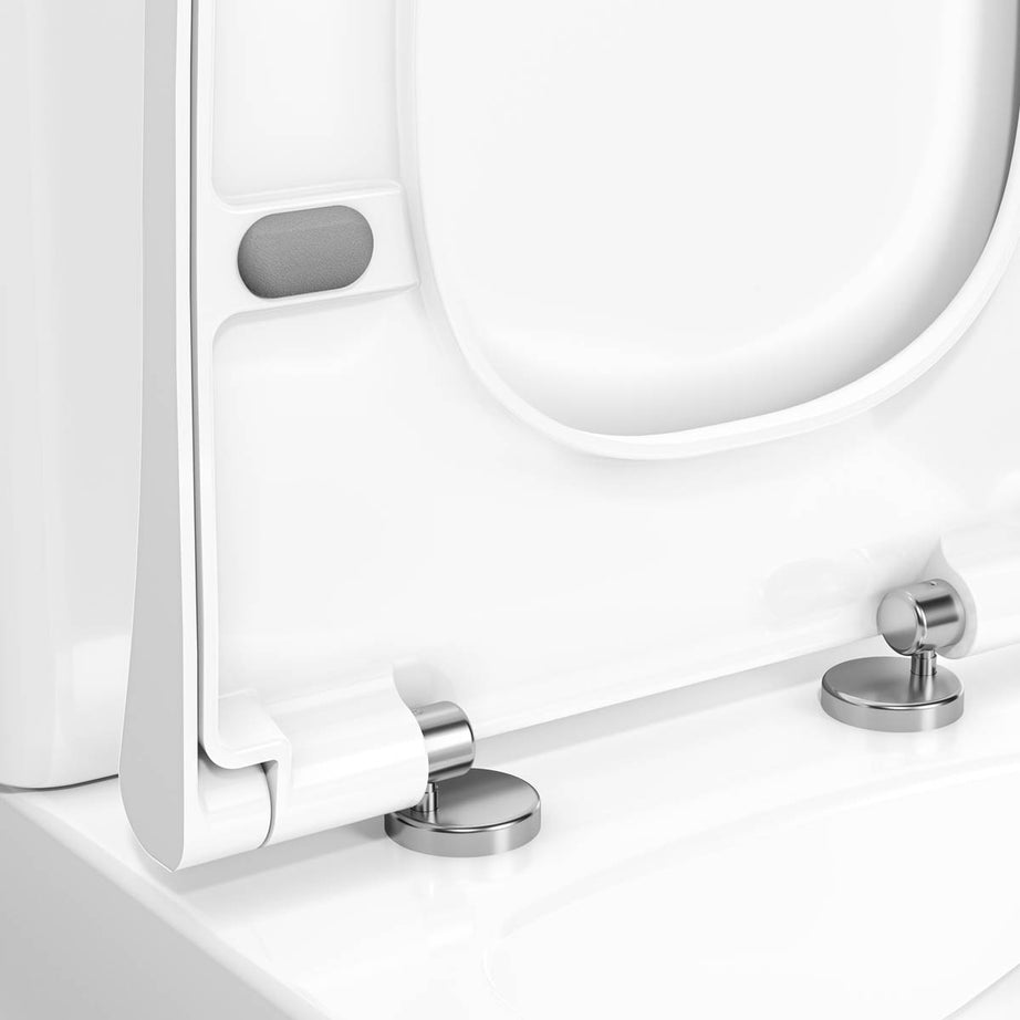 Vitra Toilet Seat Round White Slim Soft Close Quick Release Adjustable Modern - Image 6