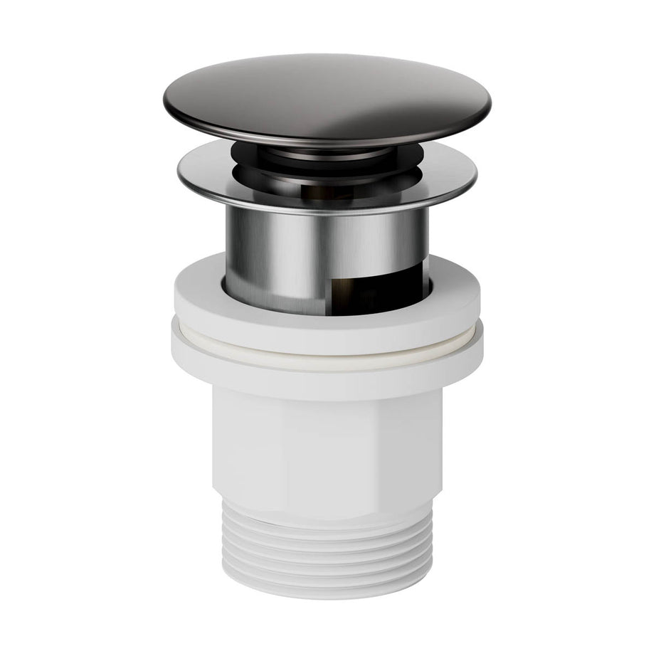 Bathroom Basin Tap Mono Mixer Titanium Square Single Lever Single Waste Faucet - Image 3