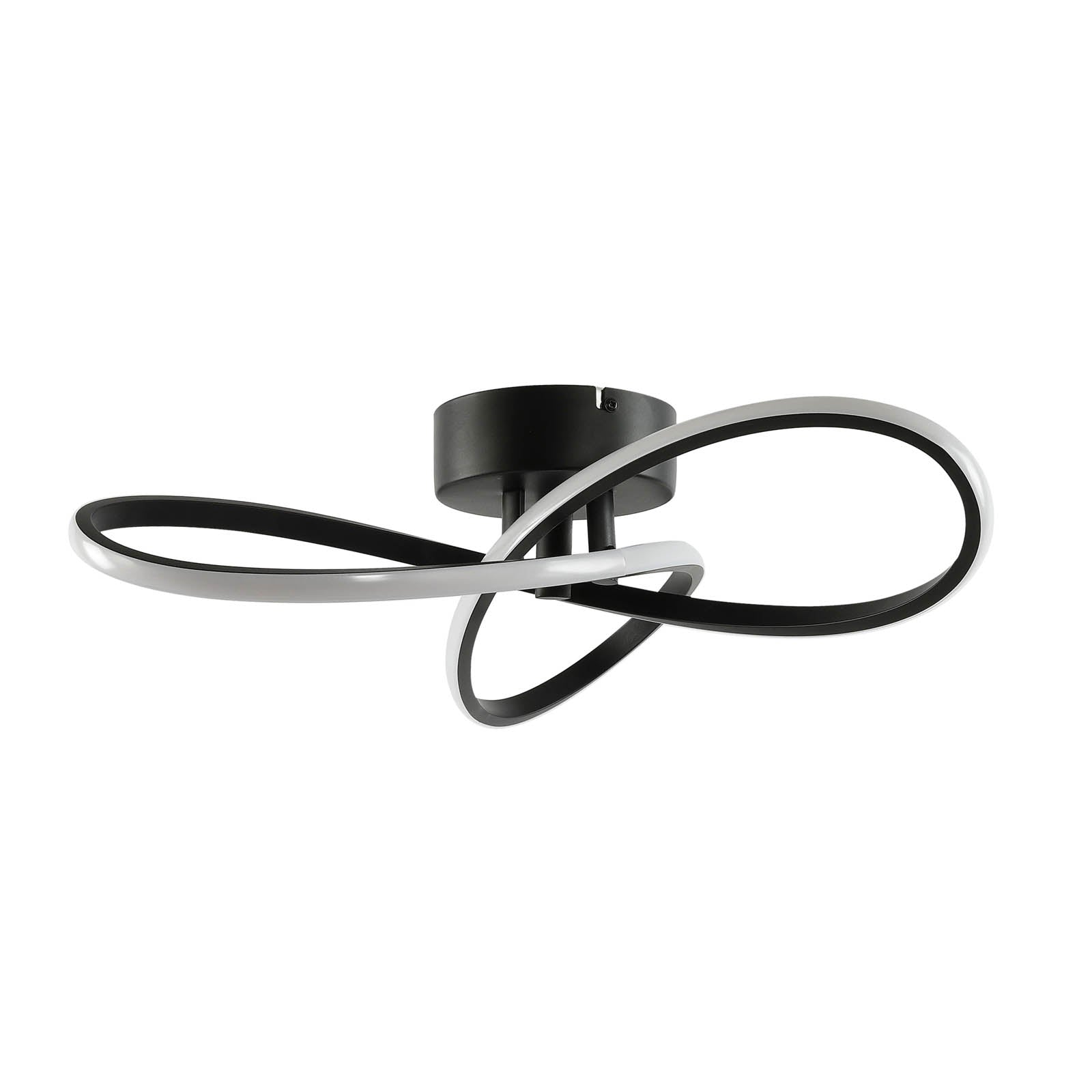 LED Ceiling Light Matt Black Warm White Chandelier Modern Bedroom Living Room - Image 1