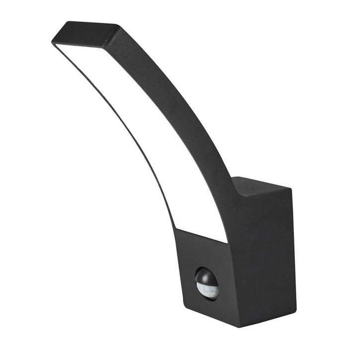 Outdoor LED Wall Light PIR Motion Sensor Matt Dark Grey Warm White Modern 10W - Image 3