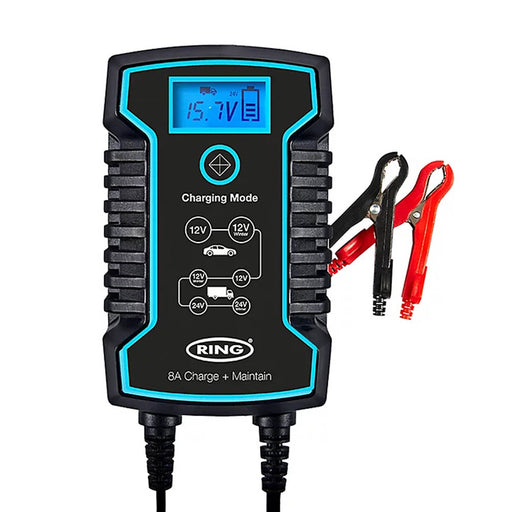 Smart Car Battery Charger Automatic Portable Maintainer 8A 240V IP65 LCD Light - Image 1