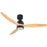 LED Ceiling Fan Light Dimmable Wooden Modern 6 Speed Remote Control Bedroom - Image 1