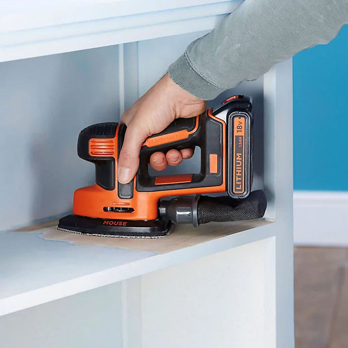 Black+Decker Detail Sander Cordless 18V 1.5Ah Li-Ion Compact Lightweight - Image 6