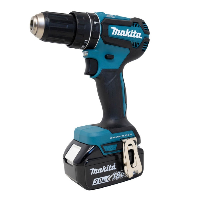 Makita Combi Drill Cordless 2x3.0Ah Li-Ion 18V DHP485F001 Brushless Compact - Image 2