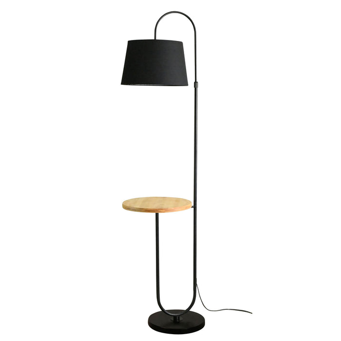 LED Floor Lamp Standing With Table Matt Black Modern Elegant Adjustable Height - Image 2